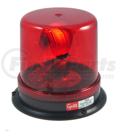 76462 by GROTE - Rotating Beacon Light, Permanent Mount, Red