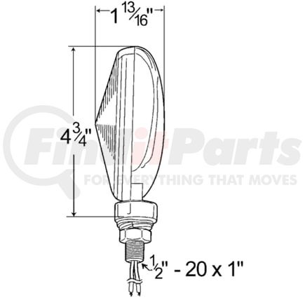 50662 by GROTE - Thin-Line Die-Cast Single-Face Light, Silver Finish, Red