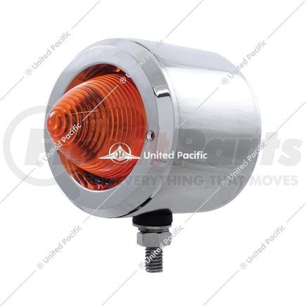 31804 by UNITED PACIFIC - Stainless Steel 2" Double Face Light w/ 9 LED 2" Beehive Lights & Bezels - Amber & Red LED/Amber & Red Lens