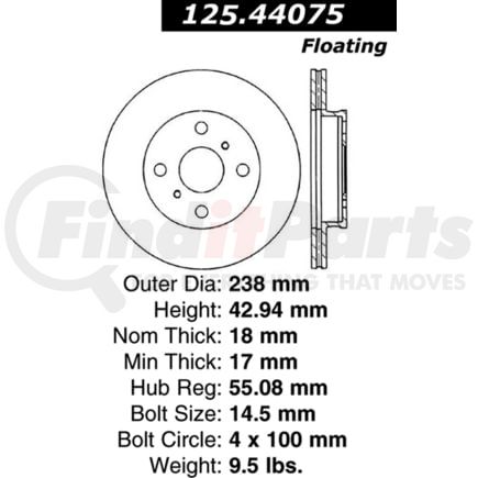 Centric 125.44075 Brake Hardware Tech Tray 12544075