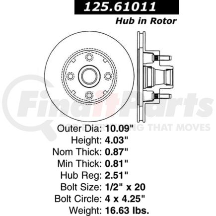Centric 125.61011 Brake Hardware Tech Tray 12561011