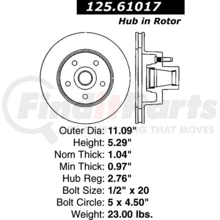 Centric 125.61017 Brake Hardware Tech Tray 12561017