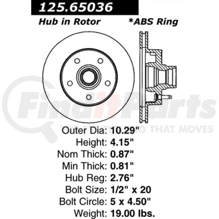 Centric 125.65036 Brake Hardware Tech Tray 12565036