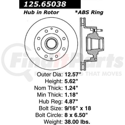 Centric 125.65038 Brake Hardware Tech Tray 12565038