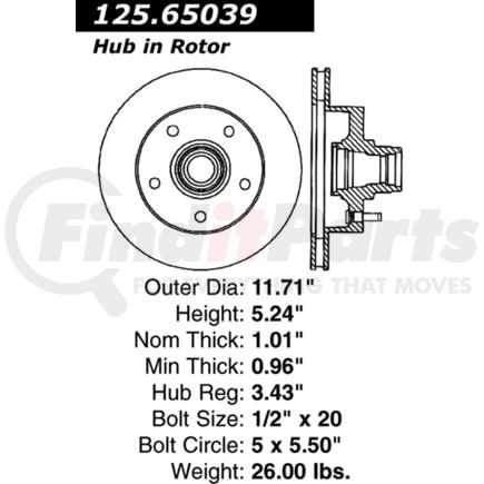Centric 125.65039 Brake Hardware Tech Tray 12565039