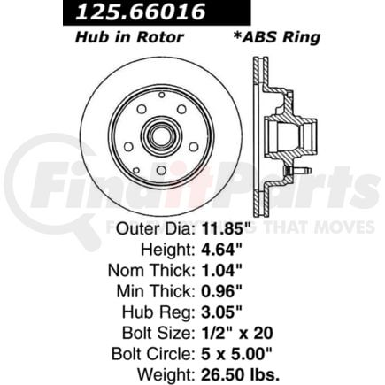 Centric 125.66016 Brake Hardware Tech Tray 12566016