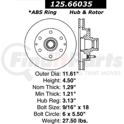 Centric 125.66035 Brake Hardware Tech Tray 12566035