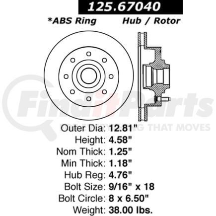 Centric 125.67040 Brake Hardware Tech Tray 12567040