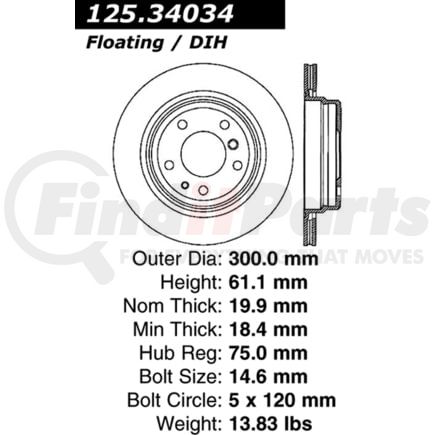 Centric 125.34034 Brake Hardware Tech Tray 12534034