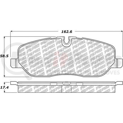 500.10980 by CENTRIC - PQ PRO Disc Brake Pads with Hardware