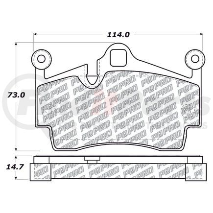 500.11340 by CENTRIC - PQ PRO Disc Brake Pads with Hardware