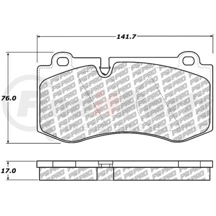 500.12230 by CENTRIC - PQ PRO Disc Brake Pads with Hardware