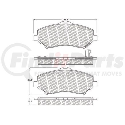 500.12730 by CENTRIC - PQ PRO Disc Brake Pads with Hardware