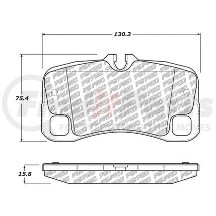 500.13000 by CENTRIC - PQ PRO Disc Brake Pads with Hardware