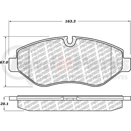 500.13160 by CENTRIC - PQ PRO Disc Brake Pads with Hardware