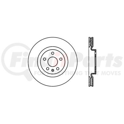 127.62108R by STOPTECH - Sport Drilled & Slotted Brake Rotor