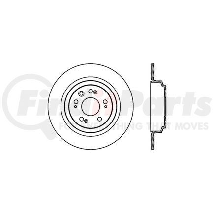 128.40074R by STOPTECH - StopTech Sport Cross Drilled Brake Rotor; Rear Right