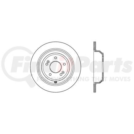 128.51045R by STOPTECH - StopTech Sport Cross Drilled Brake Rotor; Rear Right