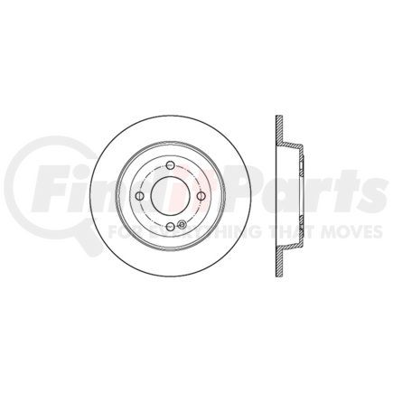 128.51047R by STOPTECH - StopTech Sport Cross Drilled Brake Rotor; Rear Right