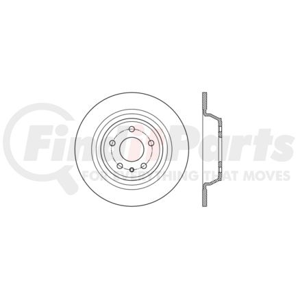 128.61103L by STOPTECH - StopTech Sport Cross Drilled Brake Rotor; Rear Left