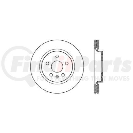 128.62127R by STOPTECH - StopTech Sport Cross Drilled Brake Rotor; Rear Right