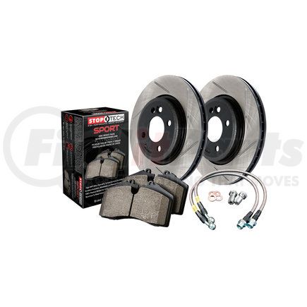 Disc Brake Rotor-Sport Slotted Brake Disc Rear Left Stoptech 126.44141SL Disc Brake Rotor-Sport Slotted Brake Disc Rear Left Stoptech 126.44141SL