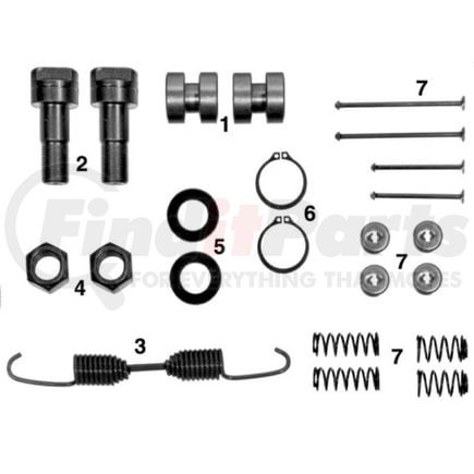 Euclid E1308T Drum Brake Hardware Kit Brake Kit