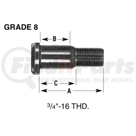 Leland W402 Brake Hardware Tech Tray HEADED STUD (SO)