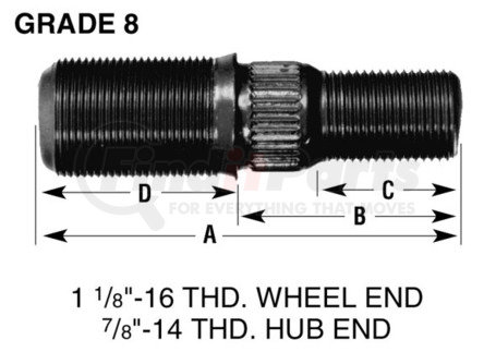 Leland W315 Brake Hardware Tech Tray SHOULDER STUD (SO)