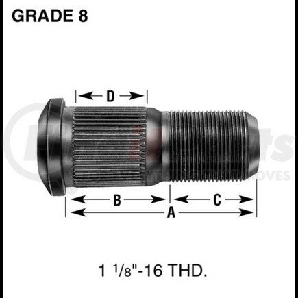 Leland W362 Brake Hardware Tech Tray HEADED STUD (SO)