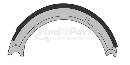 XSMG24527EC by MERITOR - Remanufactured Drum Brake Shoe - Lined