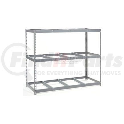 600231 by GLOBAL INDUSTRIAL - Wide Span Rack 96"W x 24"D x 60"H With 3 Shelves No Deck 800 Lb Capacity Per Level - Gray