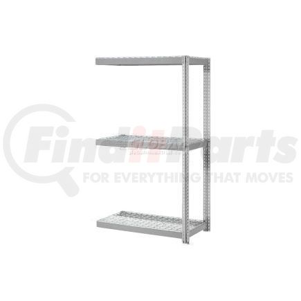 785639GY by GLOBAL INDUSTRIAL - Expandable Add-On Rack 96"W x 24"D x 84"H With 3 Level Wire Deck 800 lb. Cap Per Level - Gray