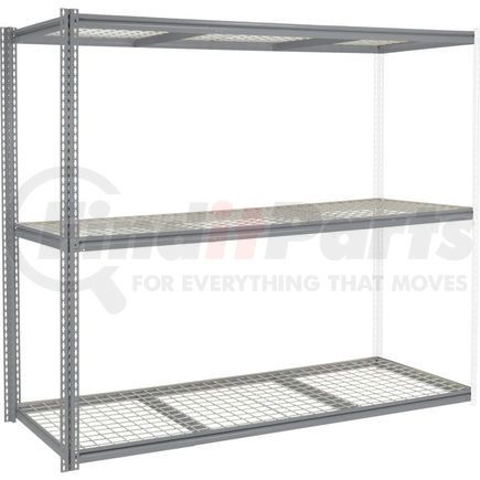 581067GY by GLOBAL INDUSTRIAL - Global Industrial&#153; High Capacity Add-On Rack 96x24x963 Levels Wire Deck 800 Lb Per Level GRY