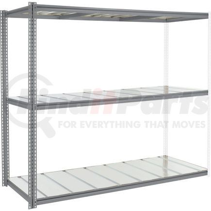 581020GY by GLOBAL INDUSTRIAL - Global Industrial&#153; High Capacity Add-On Rack 96x36x843 Levels Steel Deck 800lb Per Level GRY