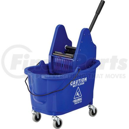 260595BL by GLOBAL INDUSTRIAL - Global Industrial&#153; Mop Bucket And Wringer Combo 38 Qt., Down Press, Blue