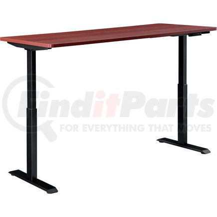 695780MH by GLOBAL INDUSTRIAL - Interion&#174; Electric Height Adjustable Table, 60"W x 30"D, Mahogany W/ Black Base