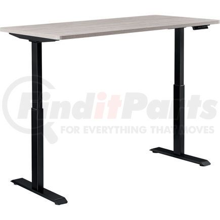 695780GY by GLOBAL INDUSTRIAL - Interion&#174; Electric Height Adjustable Table, 60"W x 30"D, Gray W/ Black Base