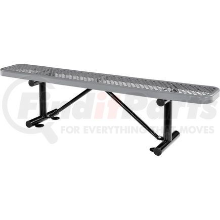 277156GY by GLOBAL INDUSTRIAL - Global Industrial&#8482; 6 ft. Outdoor Steel Flat Bench - Expanded Metal - Gray