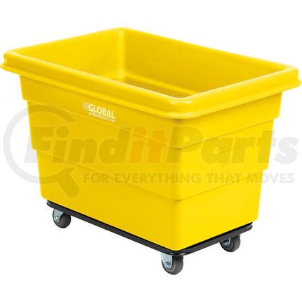 800310YL by GLOBAL INDUSTRIAL - Global Industrial&#8482; Plastic Bulk Box Truck, 6 Bushel, Steel Chassis Base, Yellow