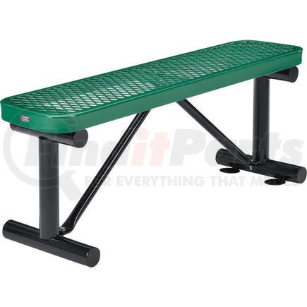 695741GN by GLOBAL INDUSTRIAL - Global Industrial&#8482; 4 ft. Outdoor Steel Flat Bench - Expanded Metal - Green