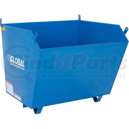 989030 by GLOBAL INDUSTRIAL - Global Industrial&#153; Low-Profile Steel Self-Dumping Forklift Hopper, 1-1/2 Cu. Yd.,6000 Lbs.