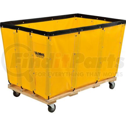 800362YL by GLOBAL INDUSTRIAL - Global Industrial&#8482; KD, 24 Bushel, Yellow Vinyl Basket Bulk Truck