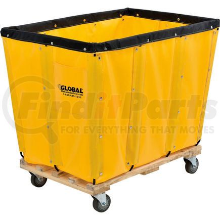 800358YL by GLOBAL INDUSTRIAL - Global Industrial&#8482; KD, 16 Bushel, Yellow Vinyl Basket Bulk Truck