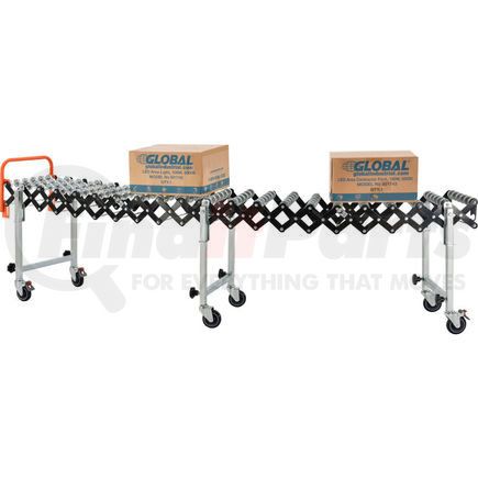 988988 by GLOBAL INDUSTRIAL - Global Industrial&#153; Portable Flexible & Expandable 2'4"-8'11" Conveyor Steel Skate Wheels - 14"W