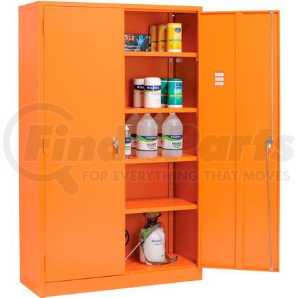 493311OR by GLOBAL INDUSTRIAL - Global Industrial&#153; Emergency Preparedness Cabinet, 48"Wx18"Dx78"H, Orange, Unassembled