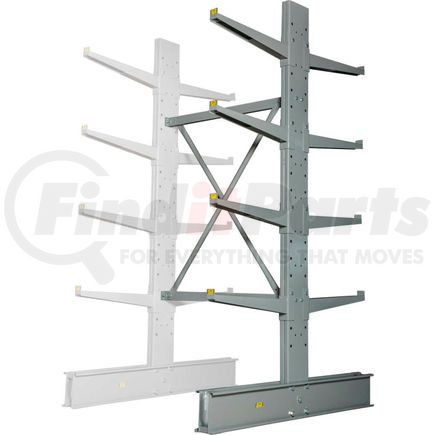 320827A by GLOBAL INDUSTRIAL - Global Industrial&#153; Double Sided HD Add-On Cantilever Rack Unit, 48"W x 60"D x 8'H, With Lip
