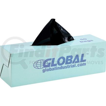 695813 by GLOBAL INDUSTRIAL - Global Industrial&#8482; Heavy Duty Black Trash Liners, 1.5 Mil, 13 Gallon, 50/Box