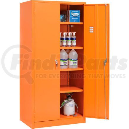 493312OR by GLOBAL INDUSTRIAL - Global Industrial&#153; Emergency Preparedness Cabinet, 36"Wx24"Dx78"H, Orange, Assembled