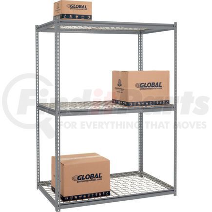 580955GY by GLOBAL INDUSTRIAL - Global Industrial&#153; High Cap. Starter Rack 60Wx48Dx96H 3 Levels Wire Deck 1300lb Per Shelf GRY